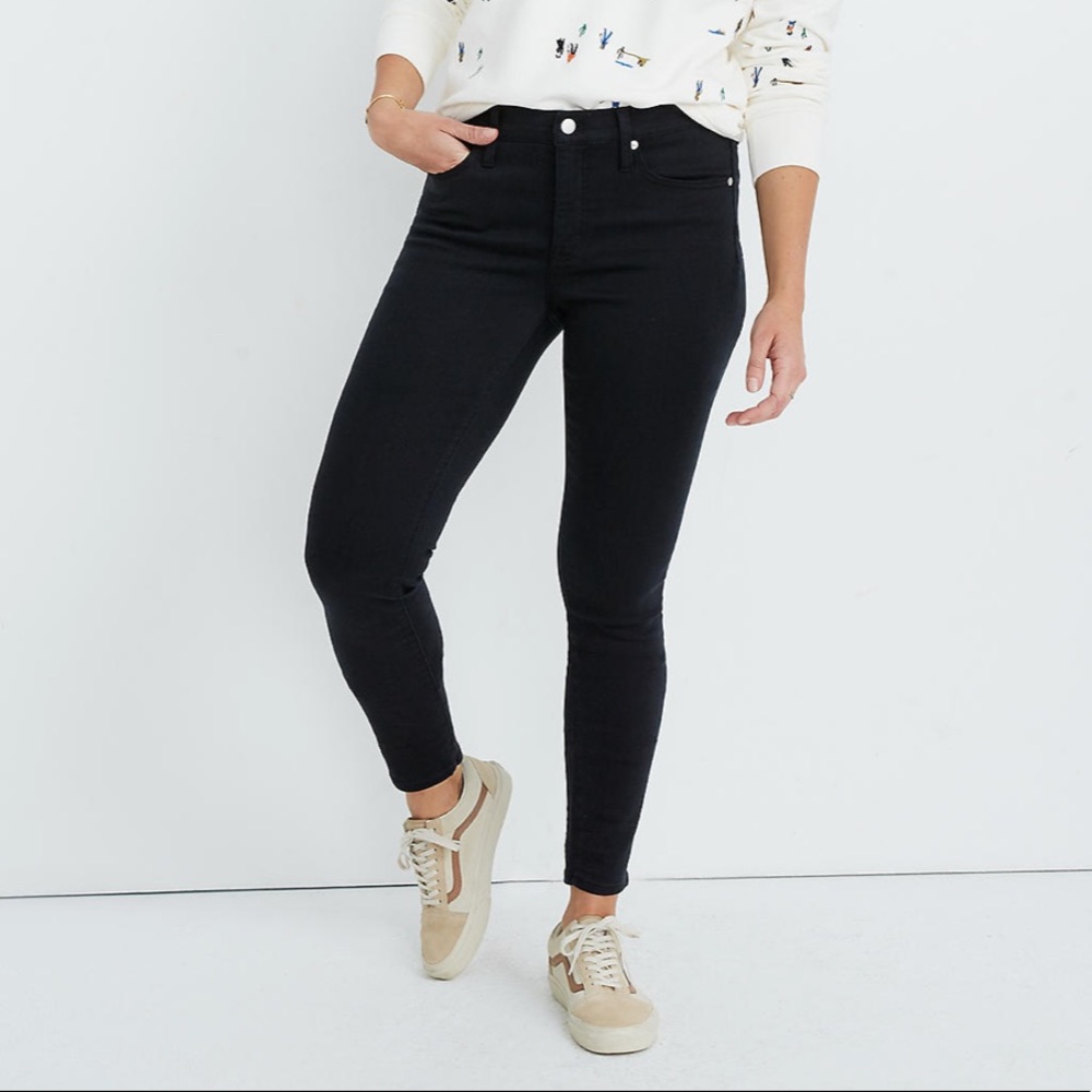 Madewell 9 inch 9” High Rise Skinny Jean Black 27